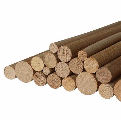12\" Packaged Dowel Rods 1\"